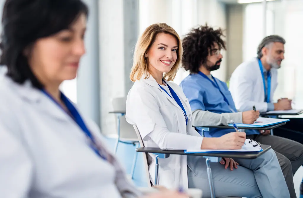 Medical students attending a USMLE Step 1 exam Medical students attending a USMLE Step 1 exam